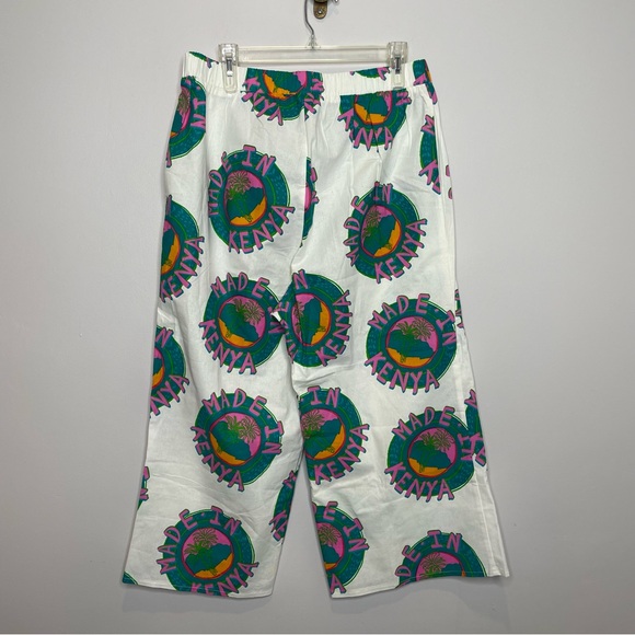 Asos Wide Leg High Rise Pull On Graphic Pants “made in Kenya” - NWT - Picture 8 of 11